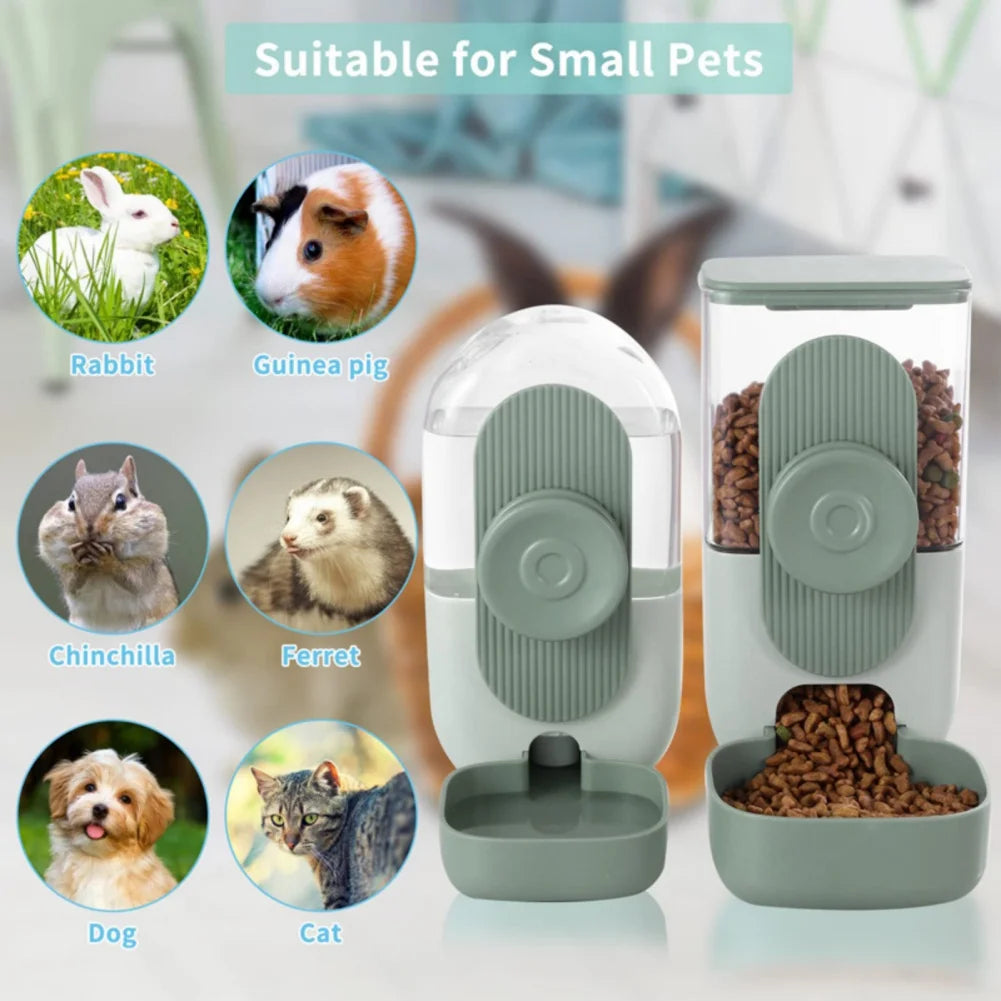 Pet Cage Hanging Feeder  Automatic Feeder Pet Water Bottle Food