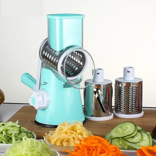 Multi-function Drum Vegetable Chopper Hand-operated Potato Slice Chopper